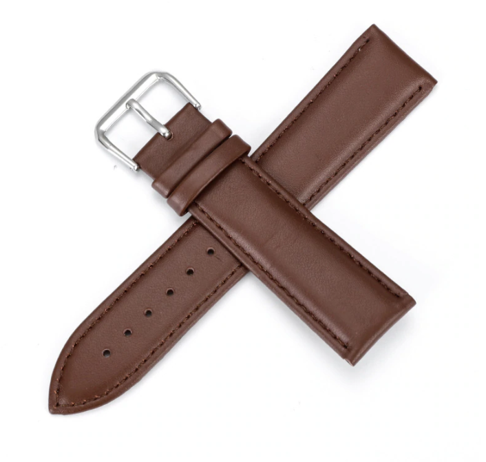 Leren horlogebandje - 18mm - Roodbruin