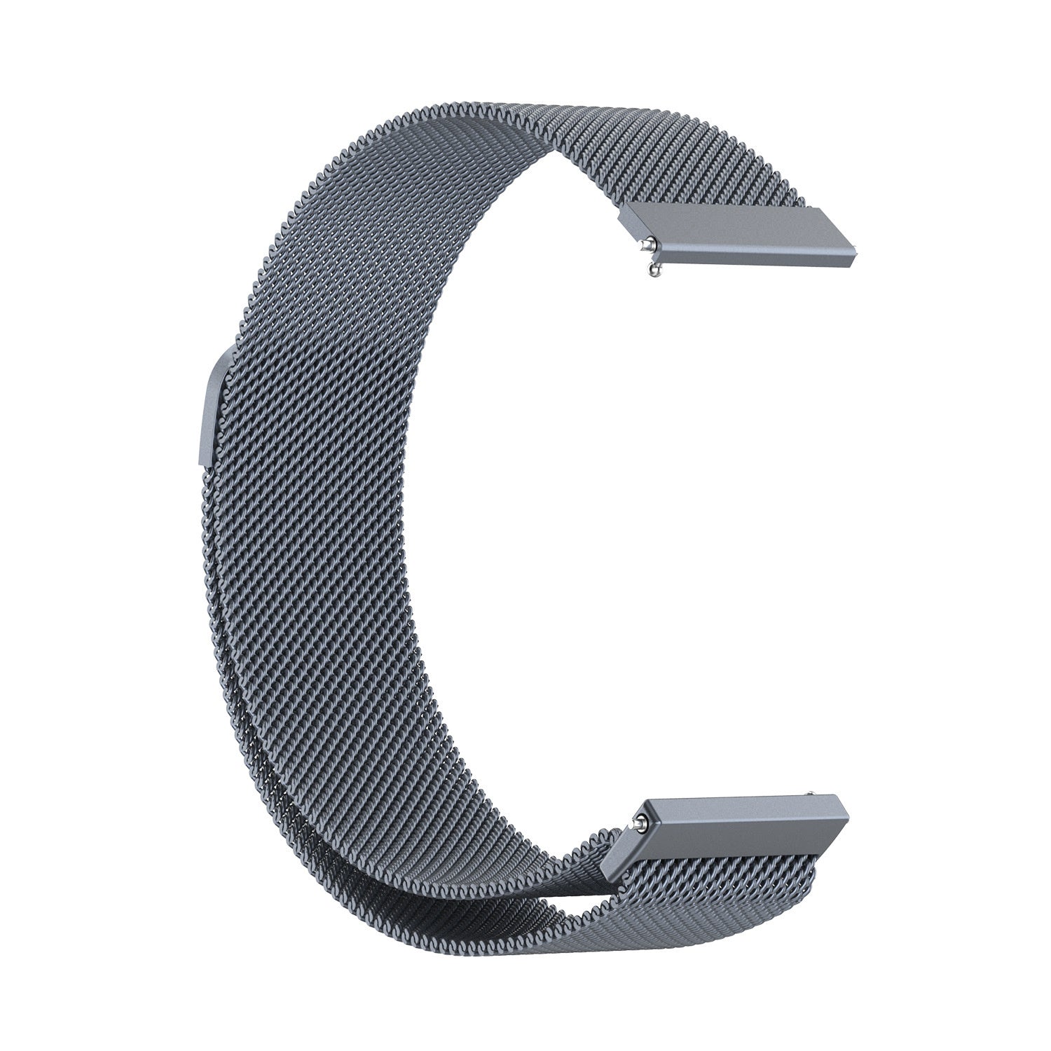 Milanese horlogebandje - 20mm - Space grey
