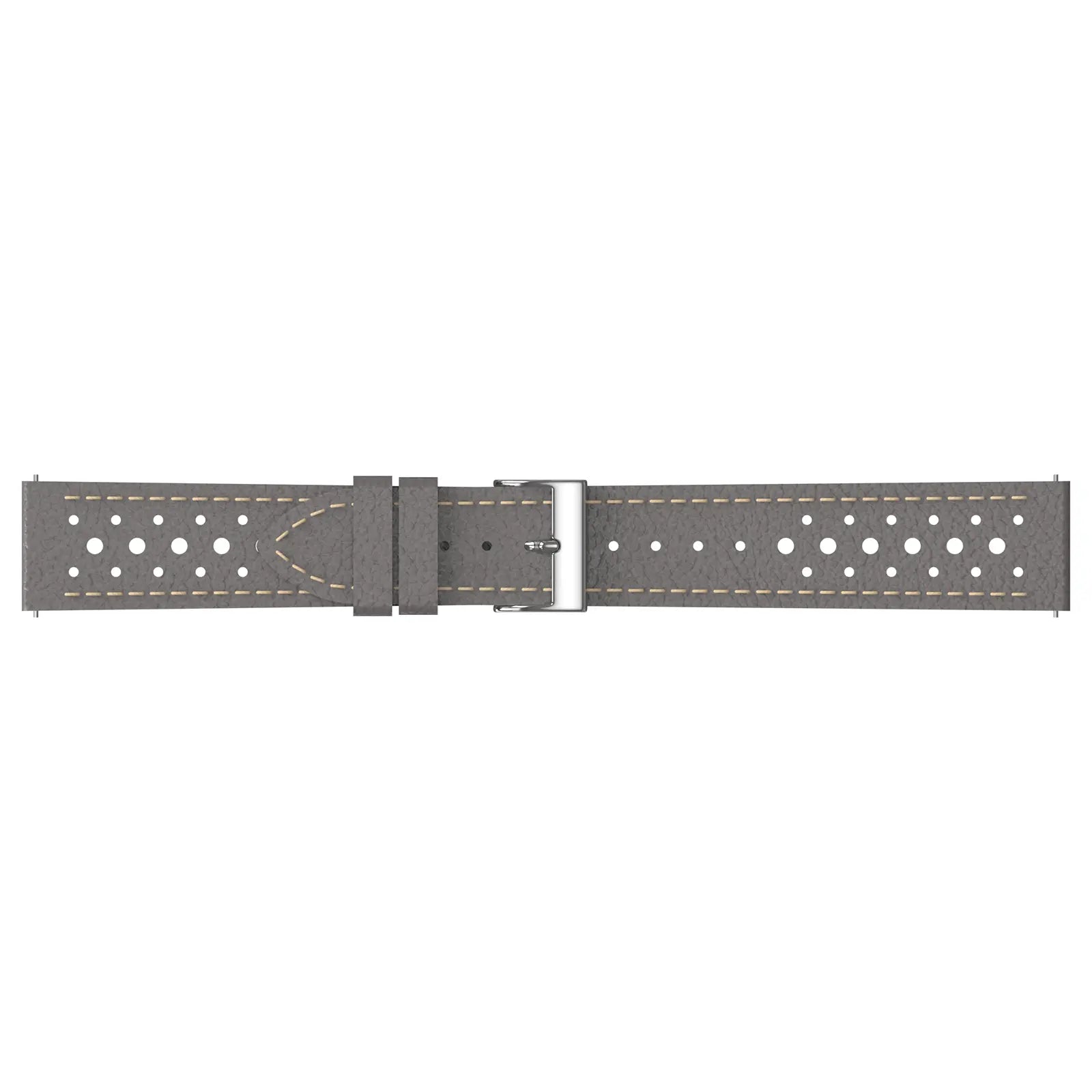Zephyr Leren horlogebandje - 22mm - Grijs