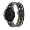 Keramiek stalen horlogebandje - 20mm - Zwart/goud