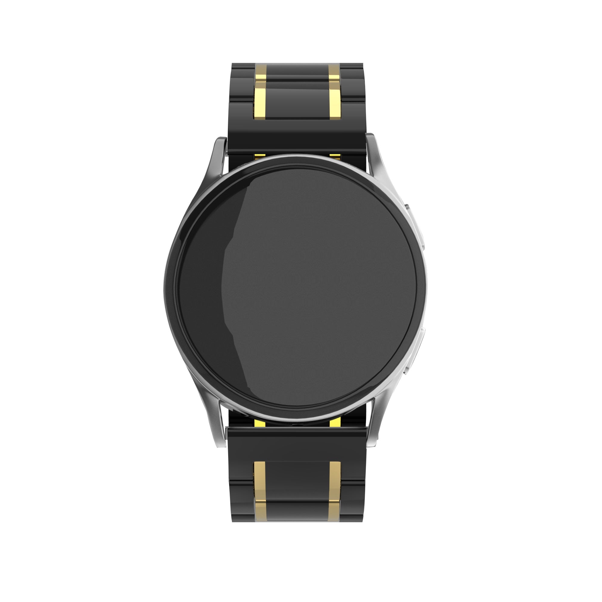 Keramiek stalen horlogebandje - 20mm - Zwart/goud