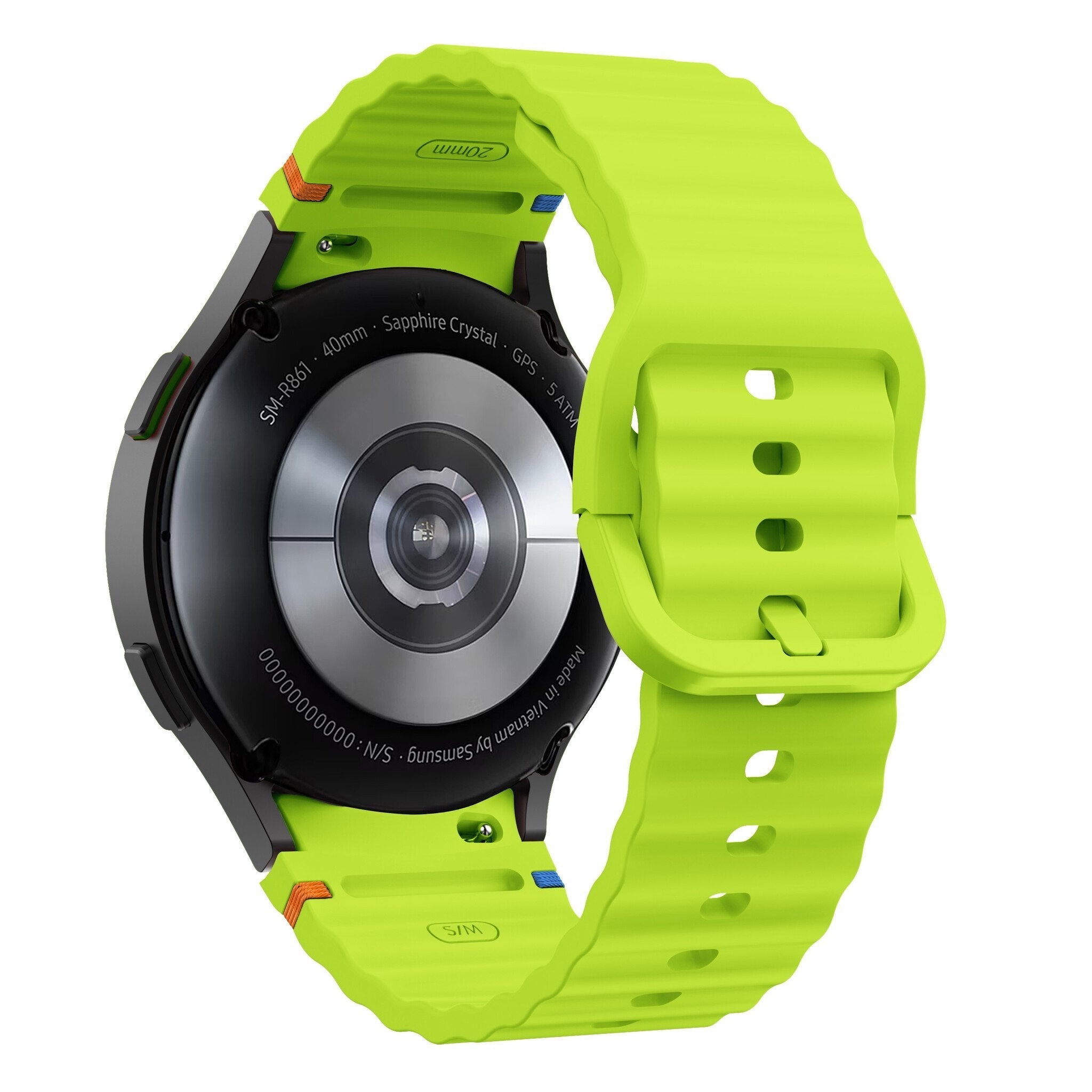 Wave horlogebandje - 20mm - Lime