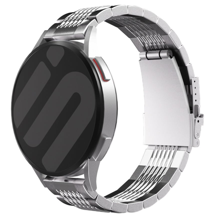 Luxe stalen schakel horlogebandje - 20mm - Zilver