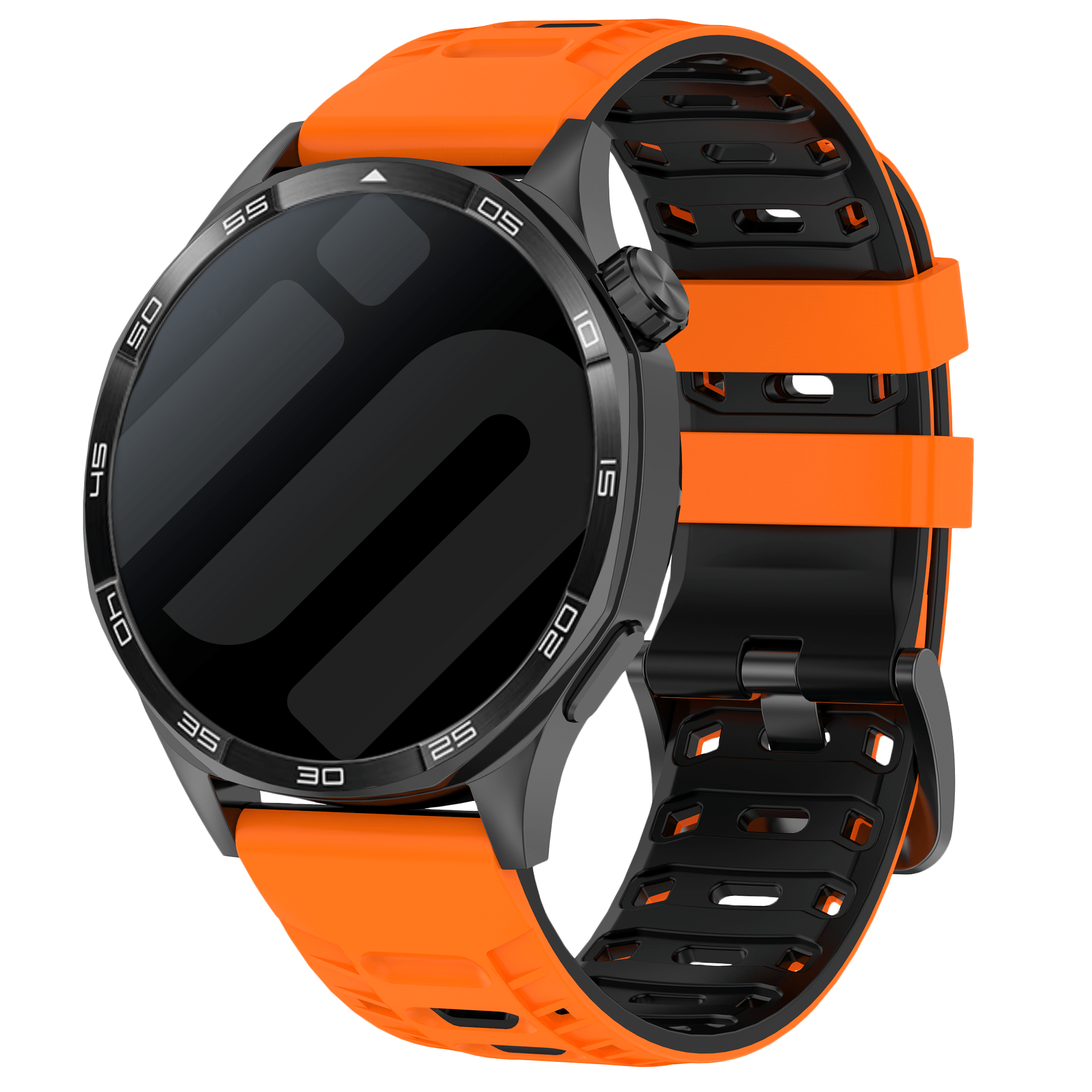 Mecha Sport horlogebandje - 22mm - Oranje/zwart