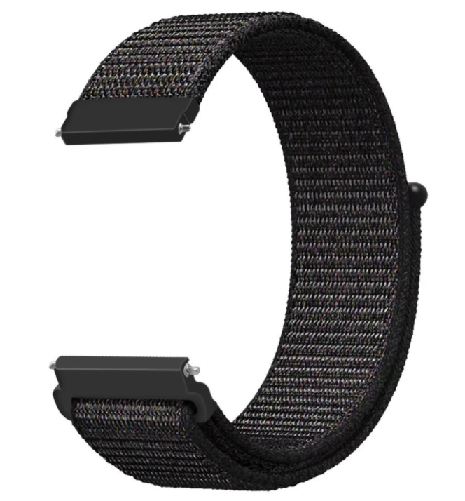 Nylon horlogebandje - 18mm - Zwart