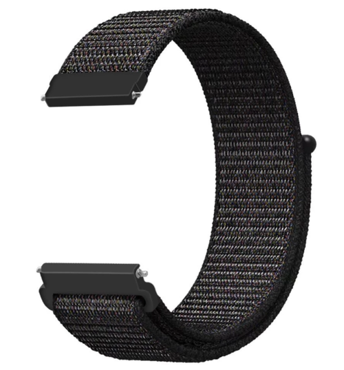 Nylon horlogebandje - 18mm - Zwart