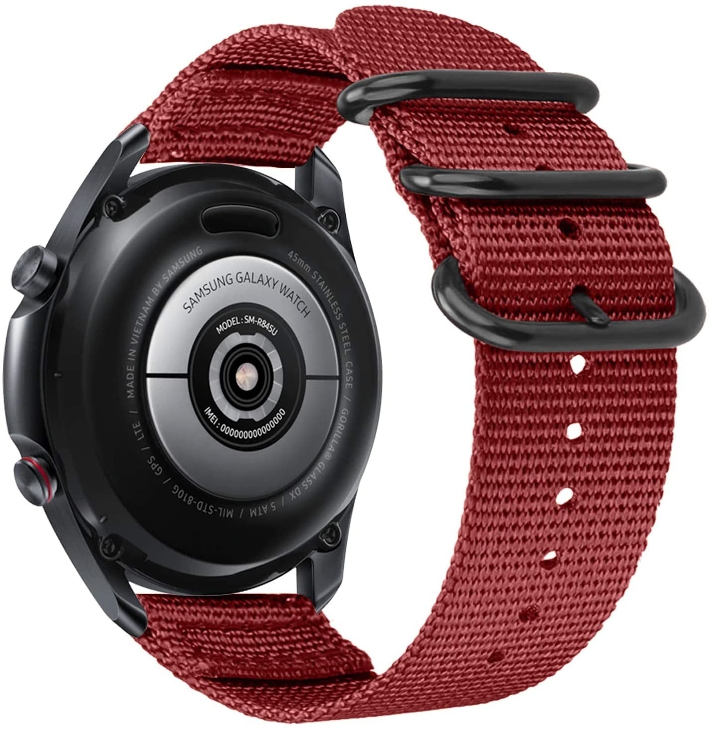 Nylon gesp horlogebandje - 20mm - Rood