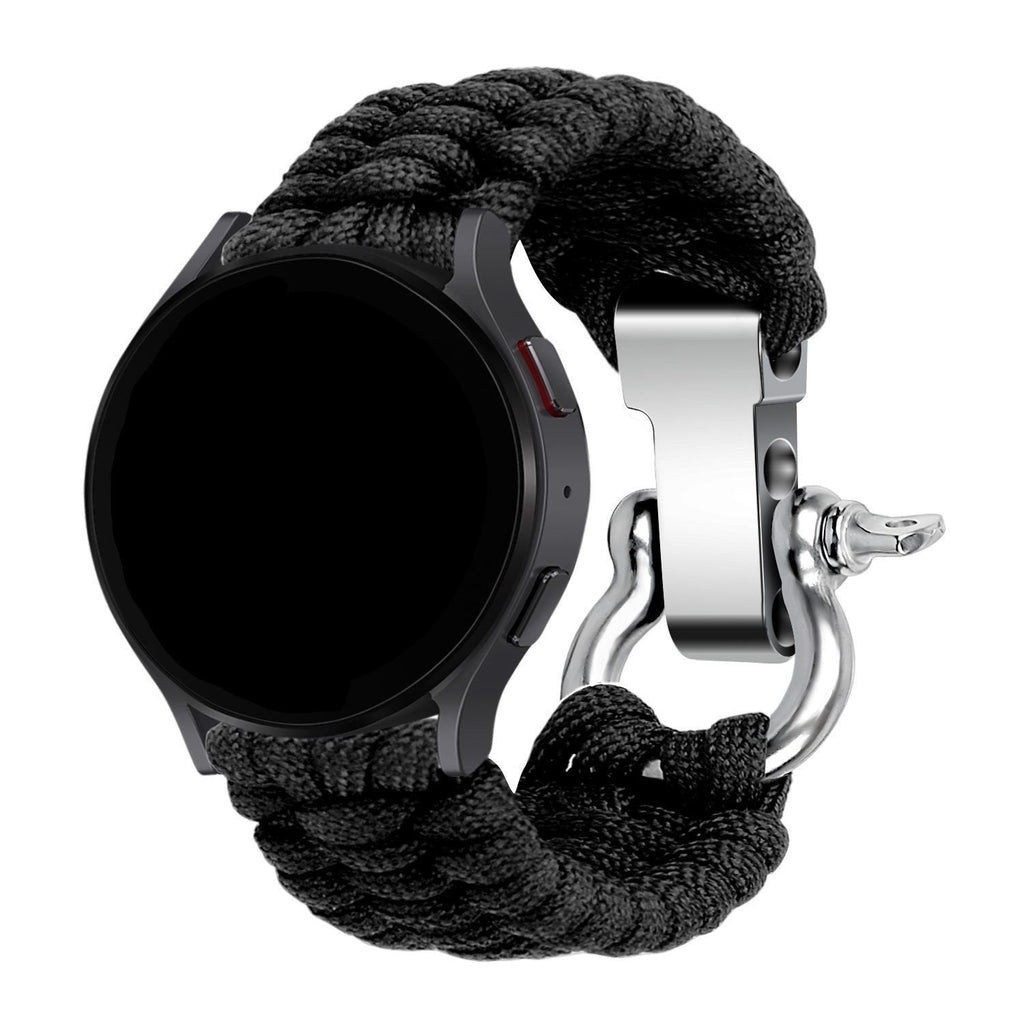 Nylon Rope horlogebandje - 22mm - Zwart