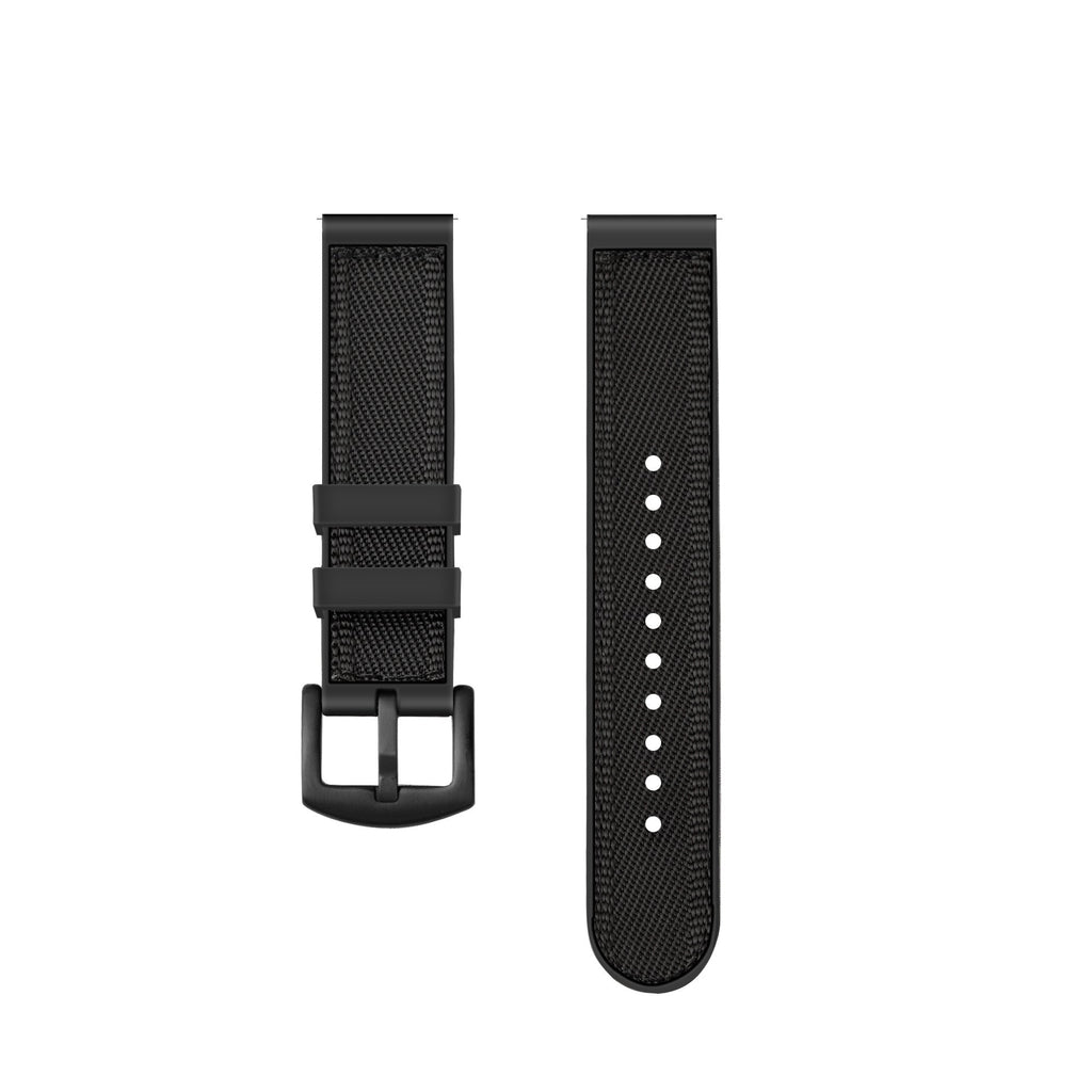 Nylon hybrid horlogebandje - 20mm - Zwart