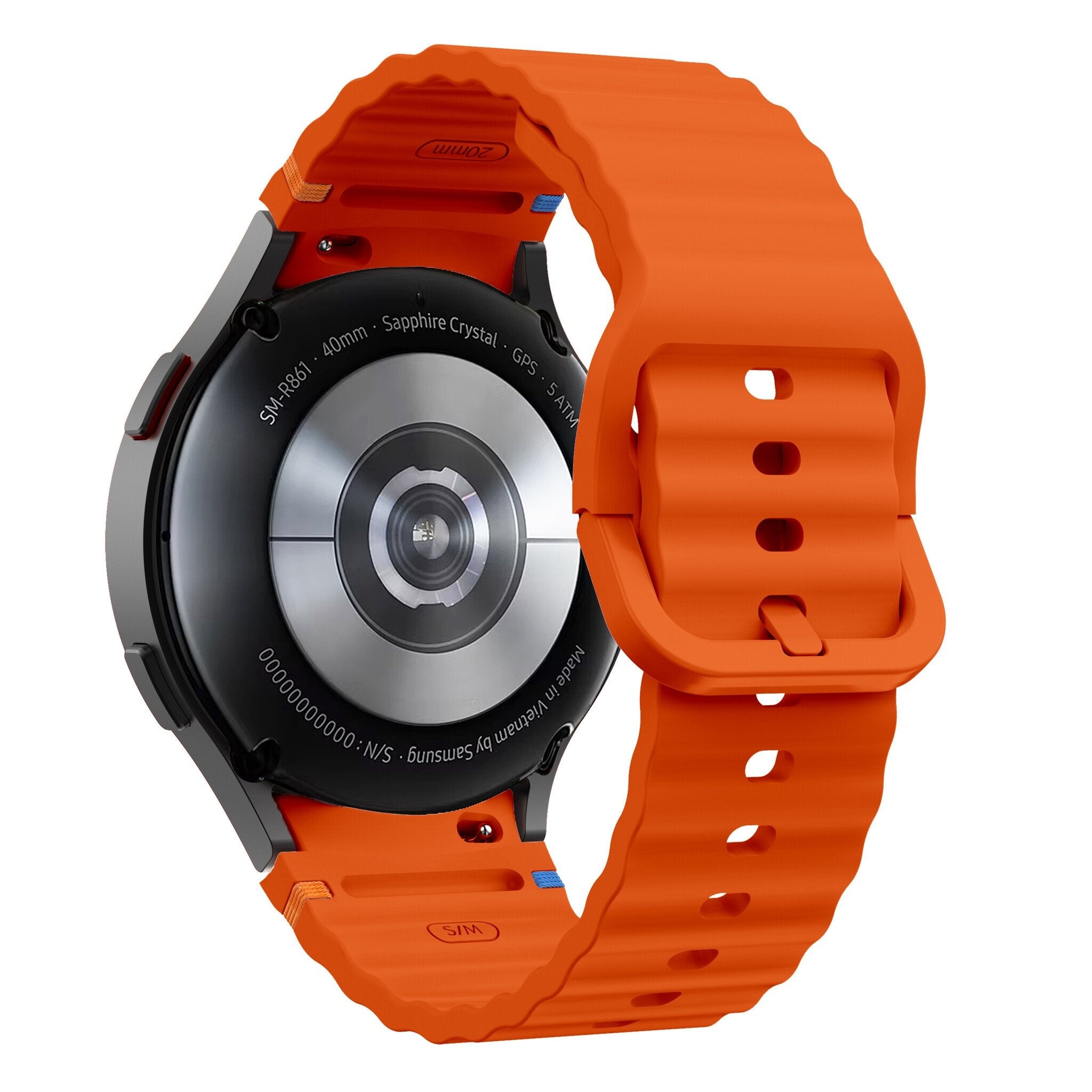 Wave horlogebandje - 20mm - Oranje