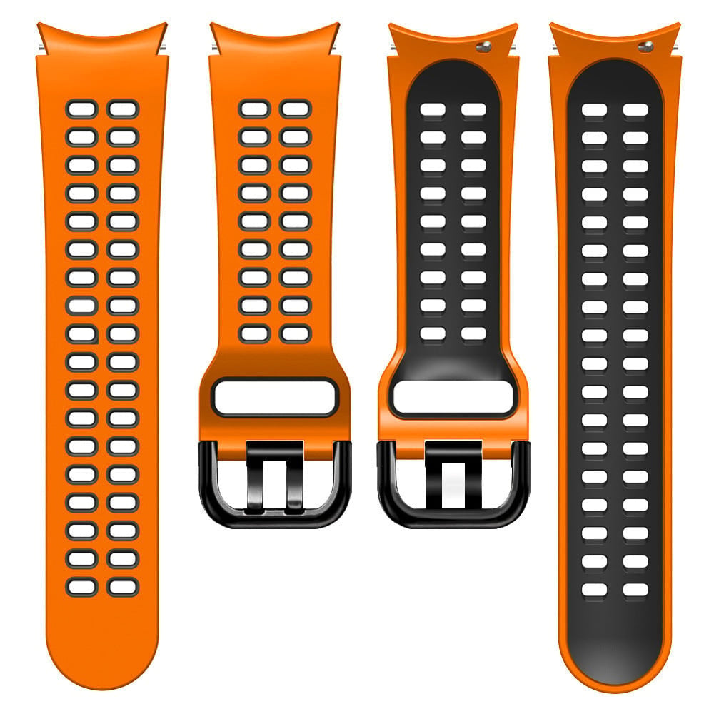 Sport Square horlogebandje - 20mm - Oranje/zwart