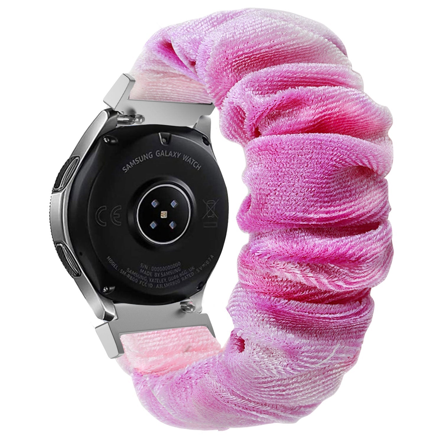 Scrunchie horlogebandje - 20mm - Paars mix