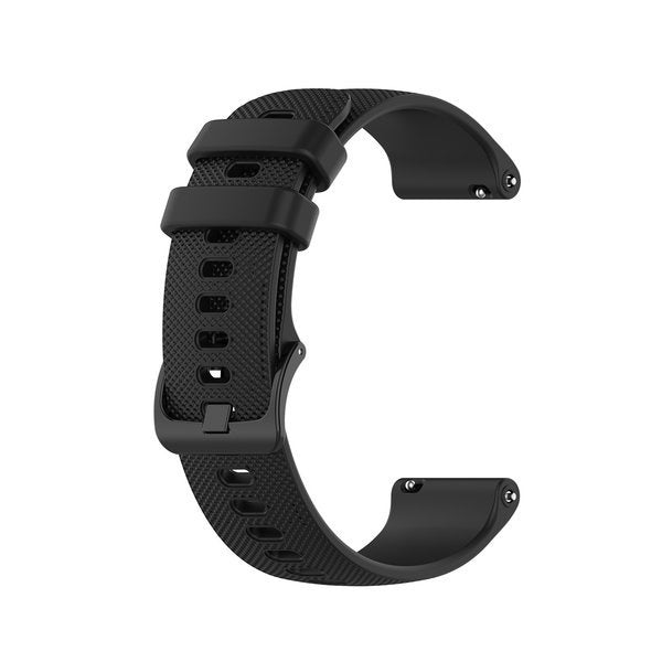 Luxe Siliconen horlogebandje - 20mm - Zwart