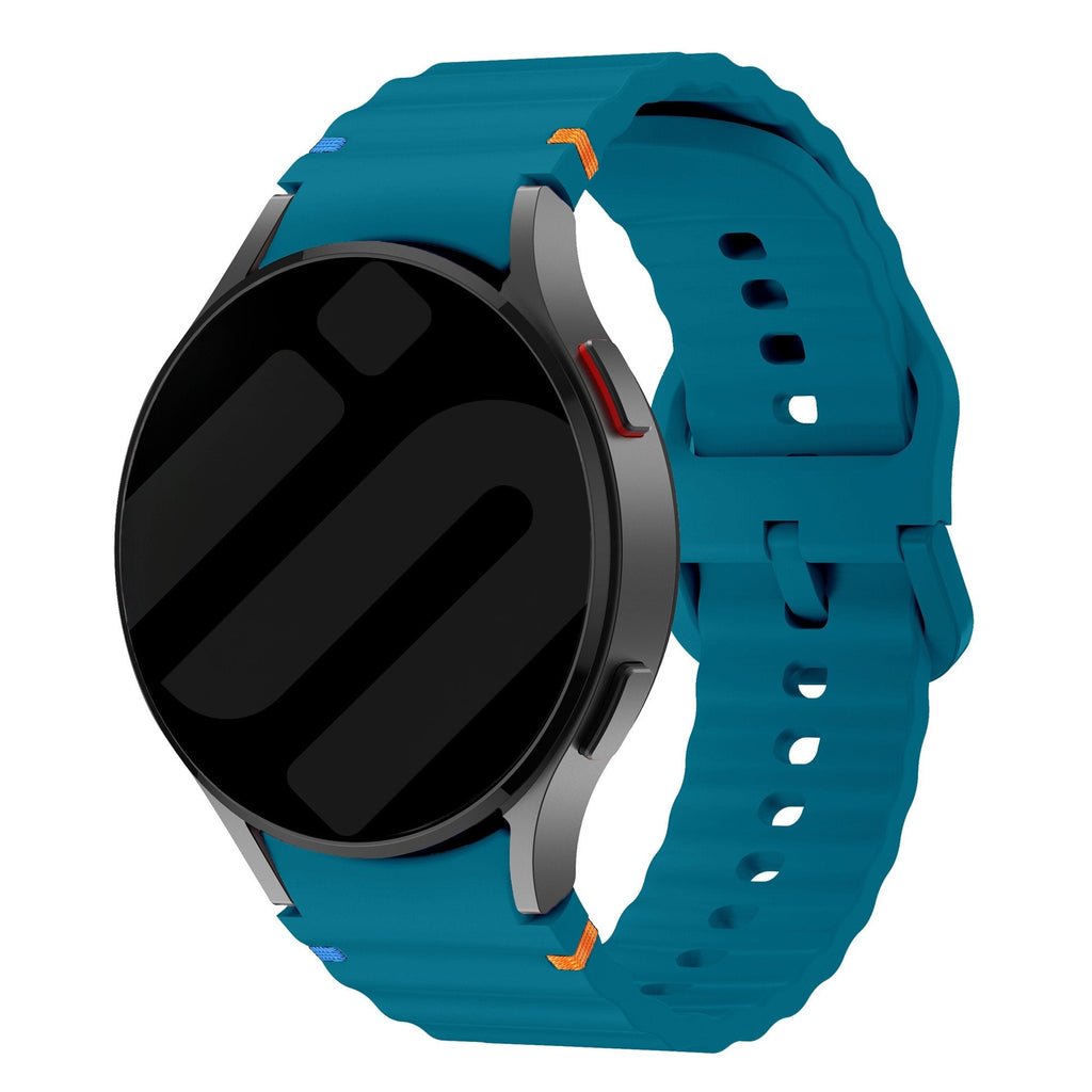 Wave horlogebandje - 20mm - Groenblauw