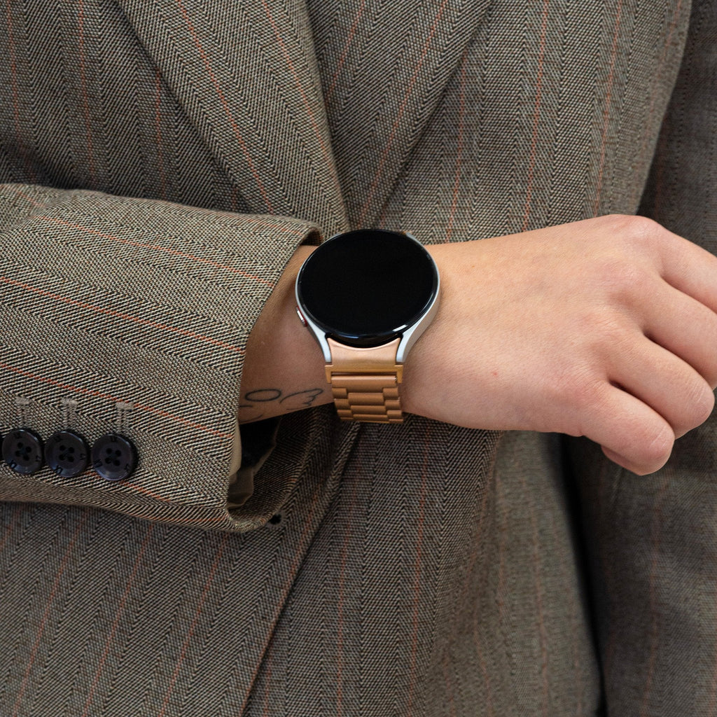 One Push Stalen horlogebandje - 20mm - Rosé goud