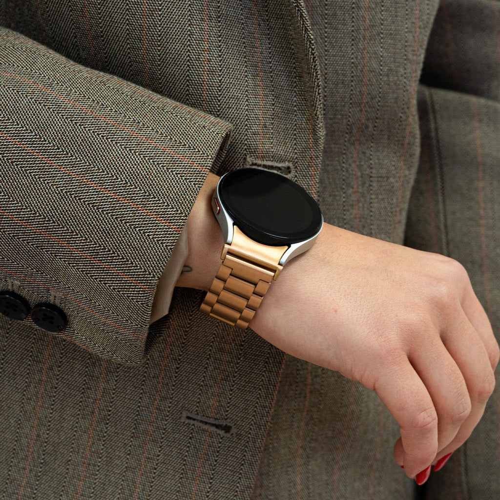 One Push Stalen horlogebandje - 20mm - Rosé goud