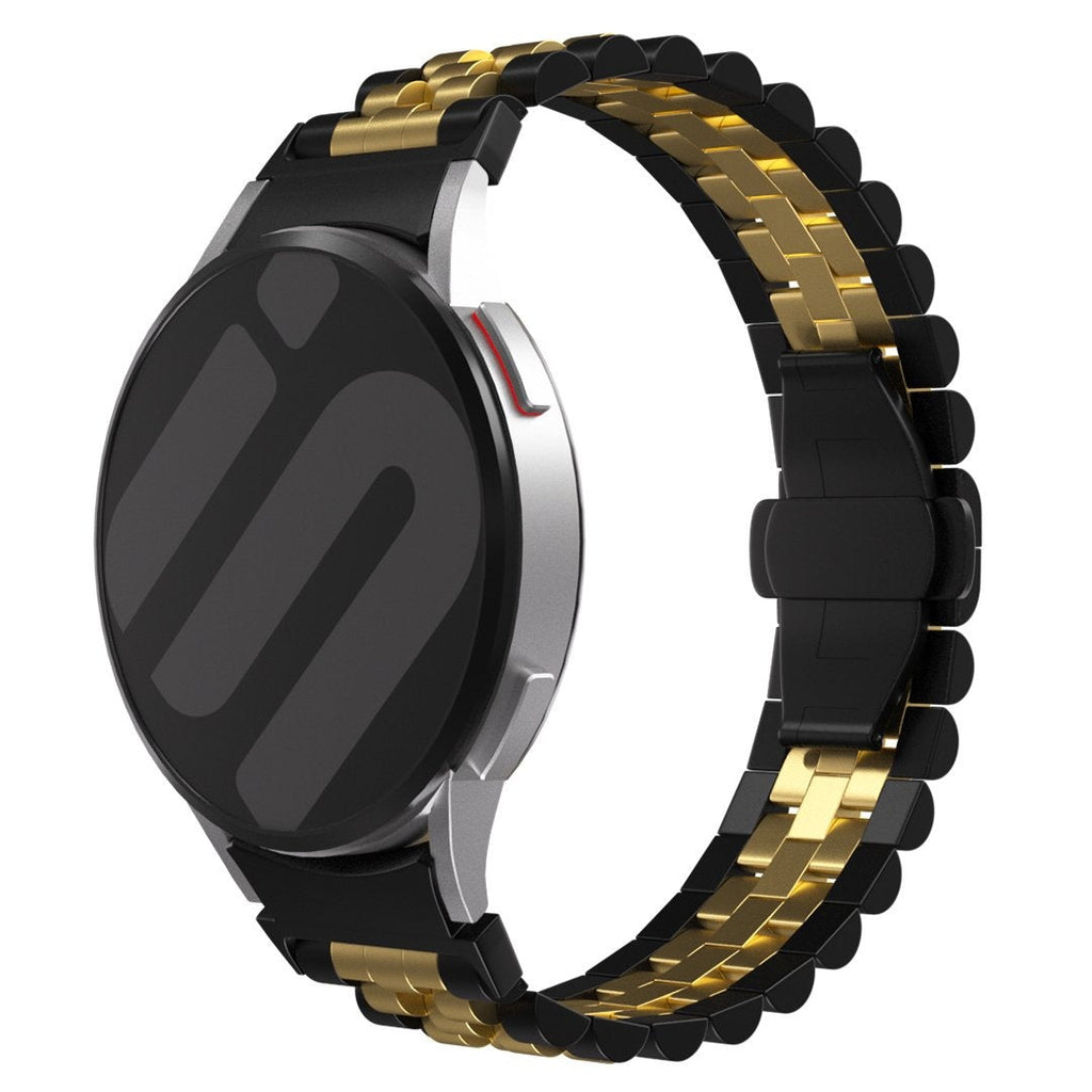 Jubilee Stalen horlogebandje - 20mm - Zwart/goud