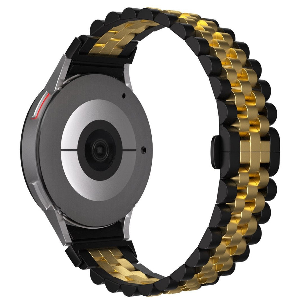 Jubilee Stalen horlogebandje - 20mm - Zwart/goud
