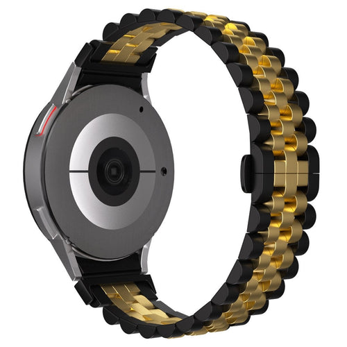 Jubilee Stalen horlogebandje - 20mm - Zwart/goud