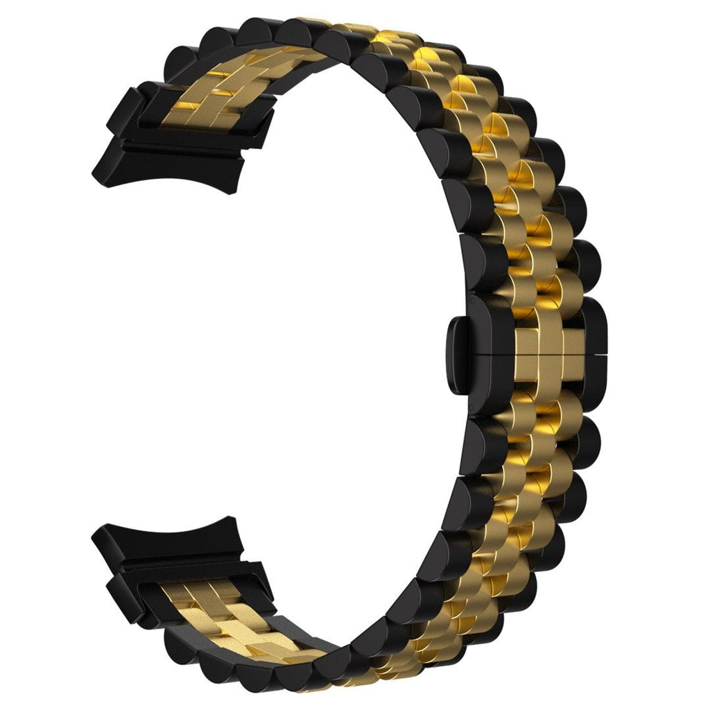 Jubilee Stalen horlogebandje - 20mm - Zwart/goud