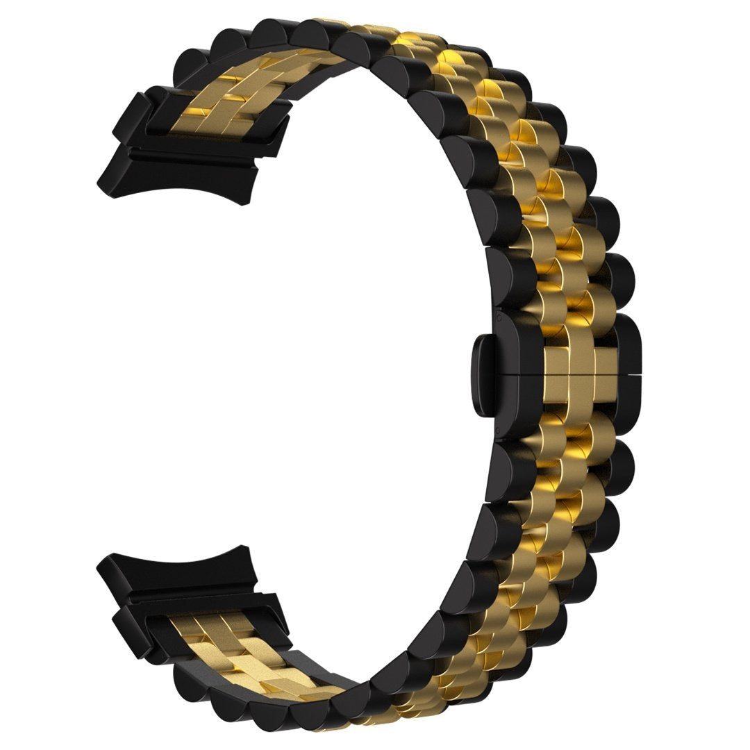 Jubilee Stalen horlogebandje - 20mm - Zwart/goud
