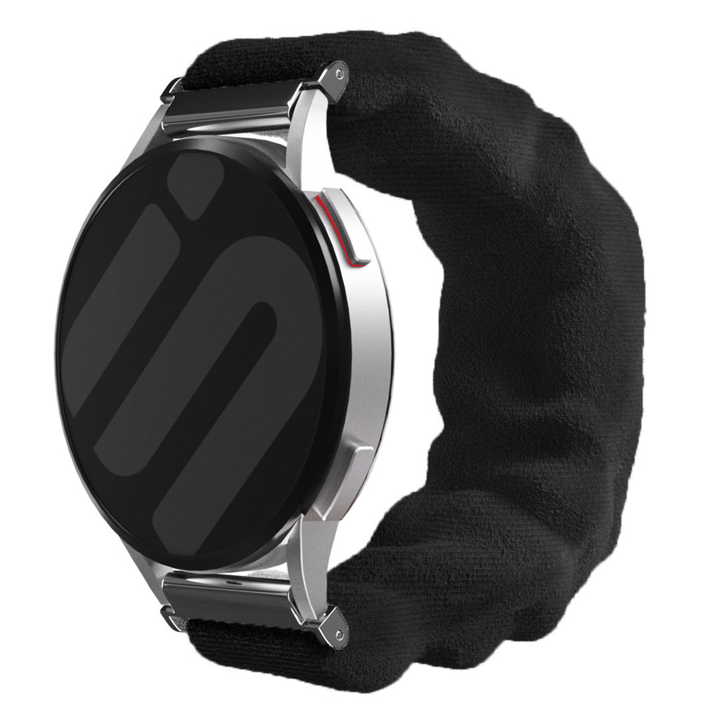Scrunchie horlogebandje - 20mm - Zwart