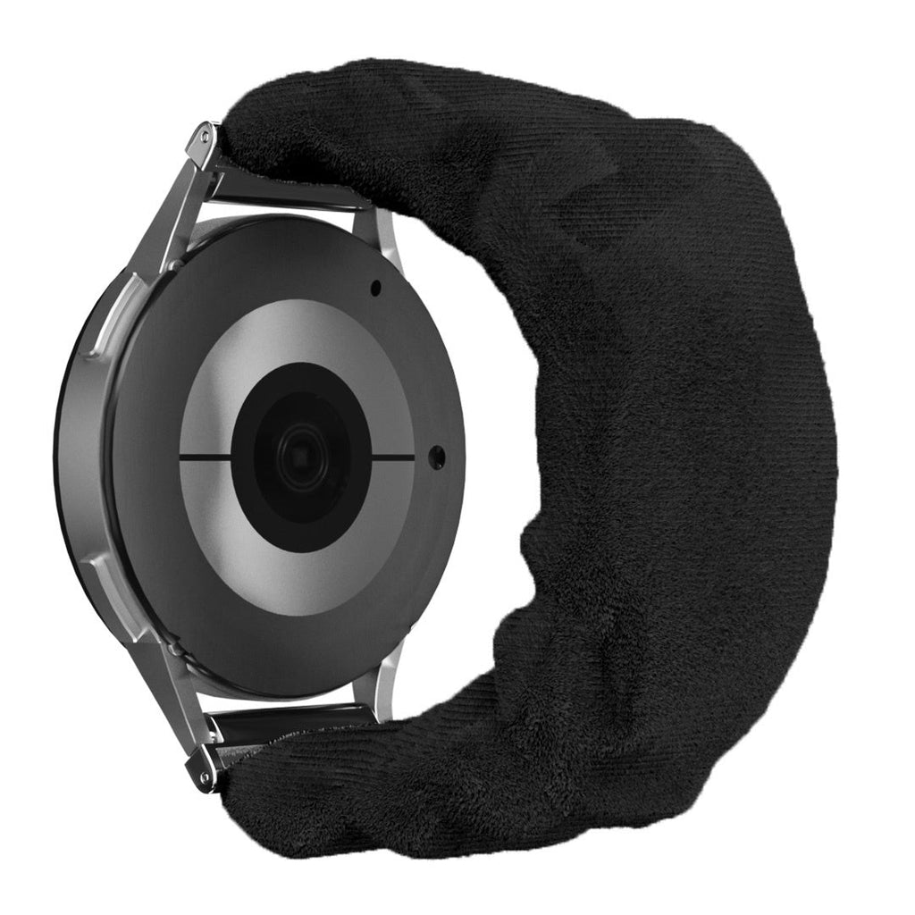 Scrunchie horlogebandje - 20mm - Zwart