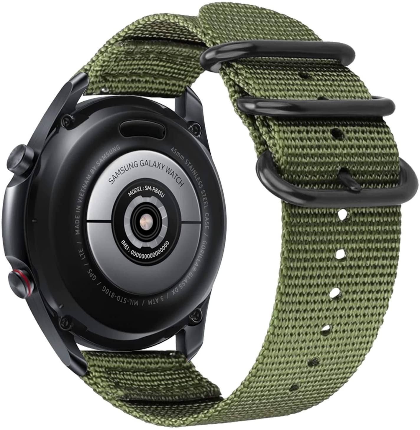 Nylon gesp horlogebandje - 20mm - Groen