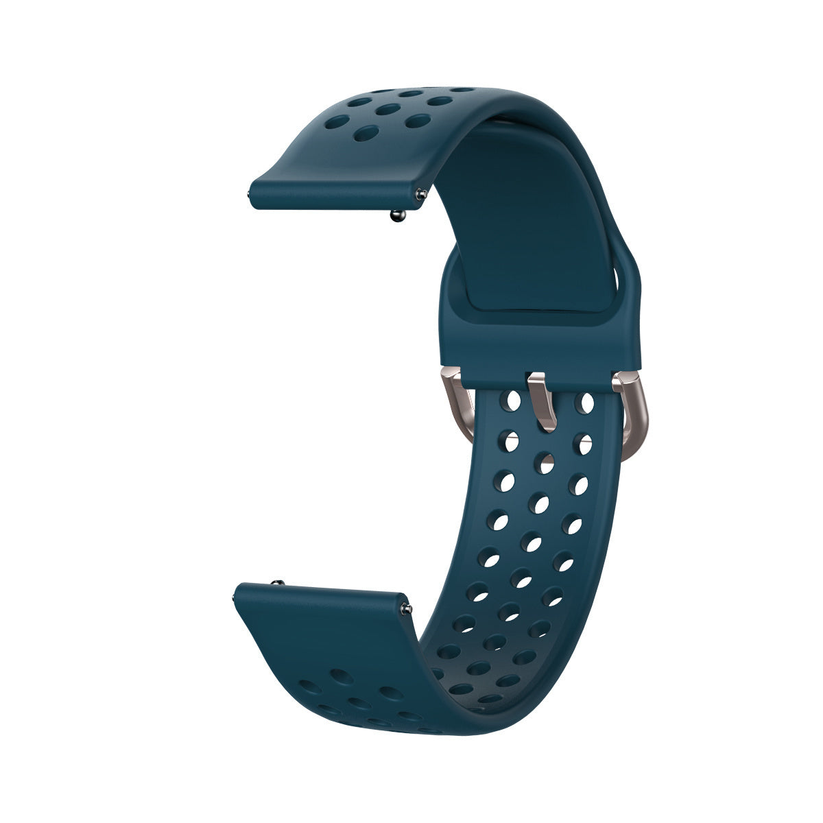 Siliconen met gaatjes horlogebandje - 20mm - Rock green
