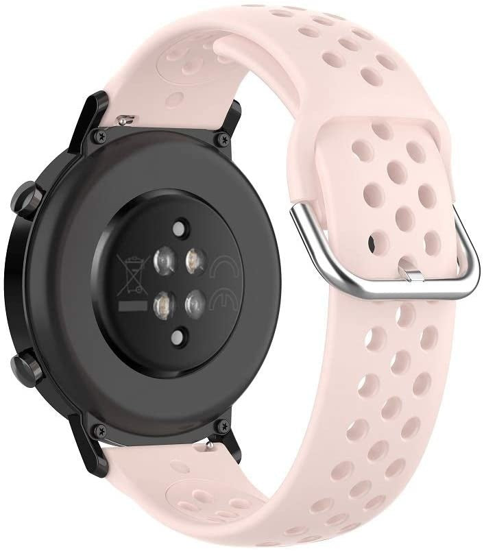 Siliconen met gaatjes horlogebandje - 20mm - Roze
