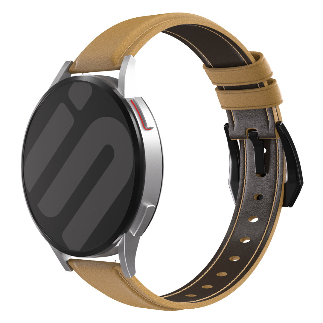 Leren horlogebandje - 20mm - Beige
