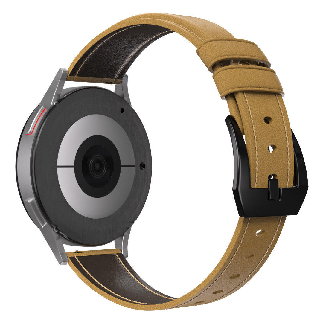 Leren horlogebandje - 20mm - Beige