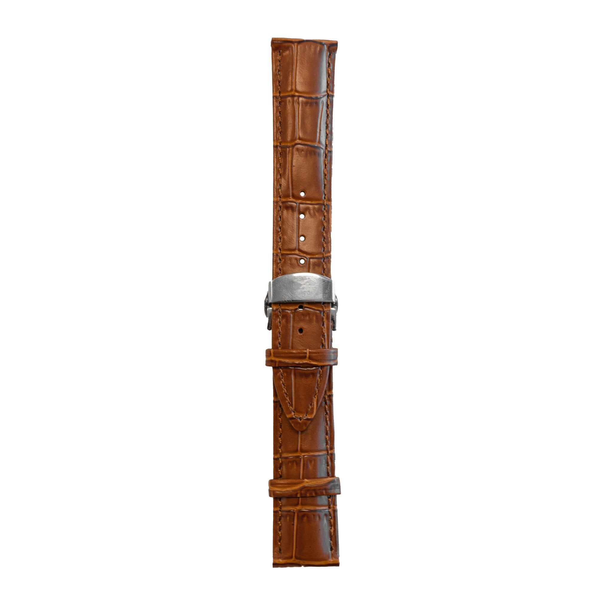 Luxe Leren horlogebandje - 20mm - Bruin