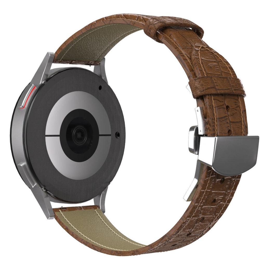 Luxe Leren horlogebandje - 20mm - Bruin