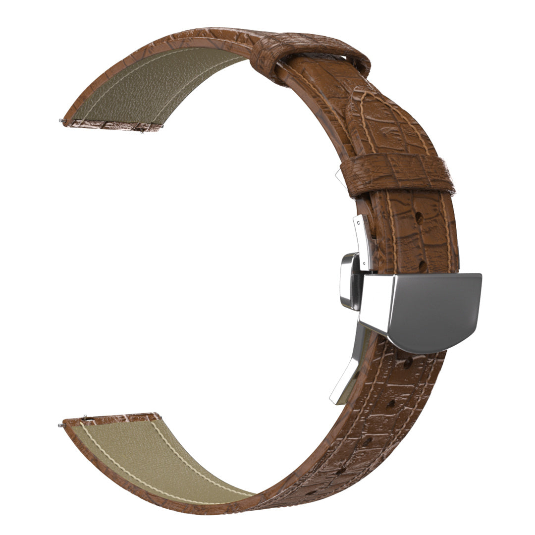 Luxe Leren horlogebandje - 20mm - Bruin