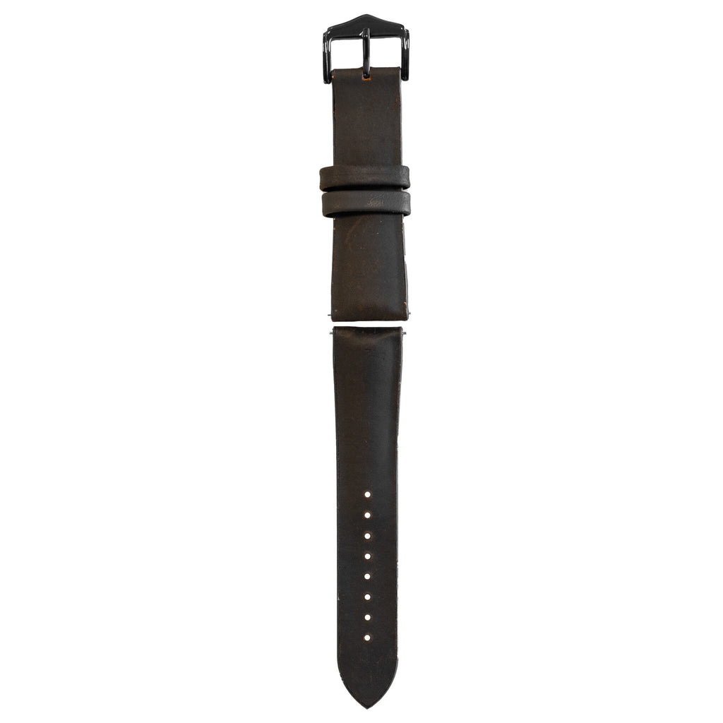 Siliconen Leren horlogebandje - 20mm - Bruin