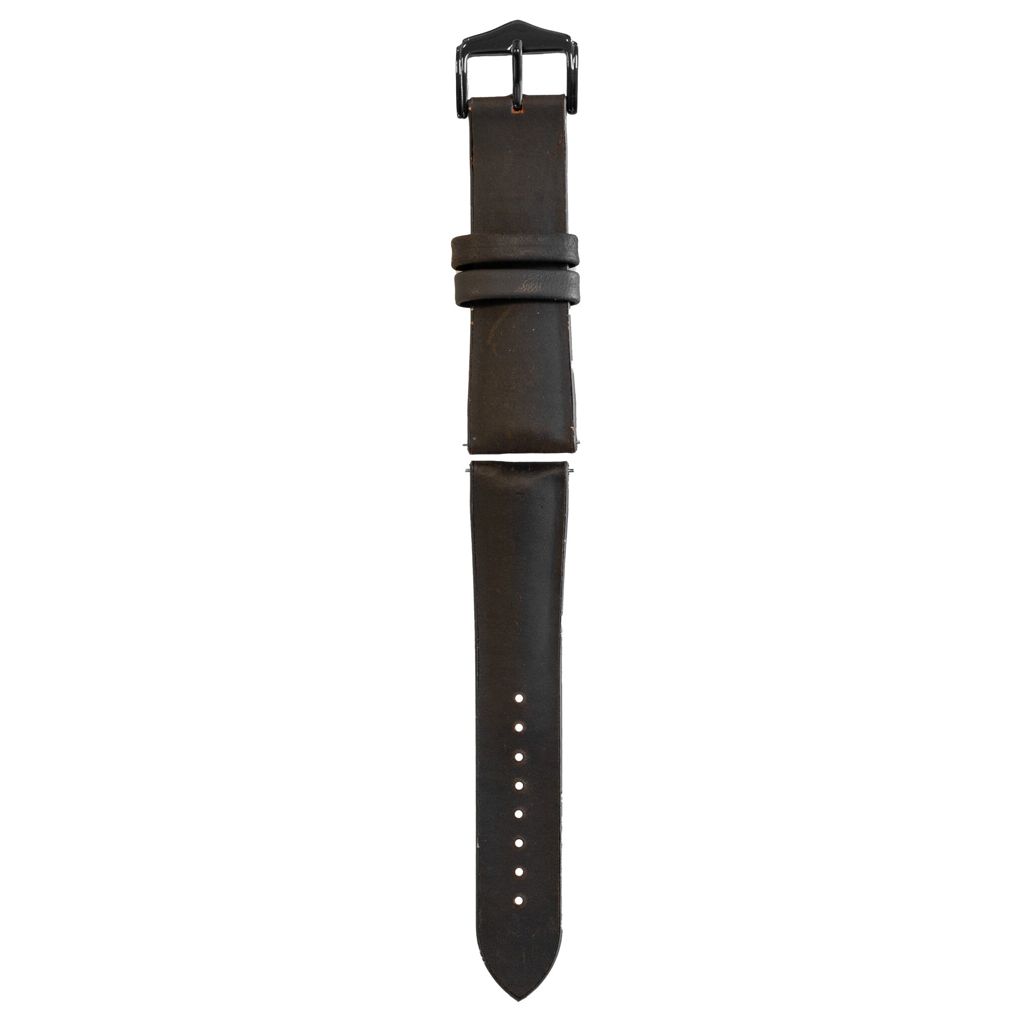 Siliconen Leren horlogebandje - 20mm - Bruin