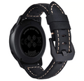 Leren horlogebandje - 20mm - Zwart