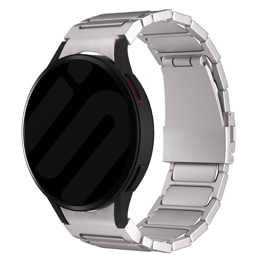 One Push Luxe Titanium horlogebandje - 20mm - Zilver