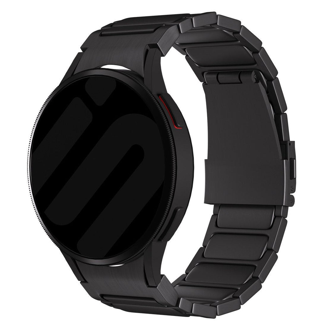 One Push Titanium horlogebandje - 20mm - Zwart
