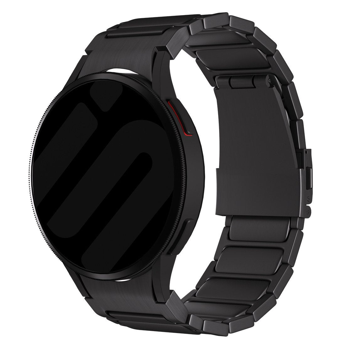 One Push Titanium horlogebandje - 20mm - Zwart