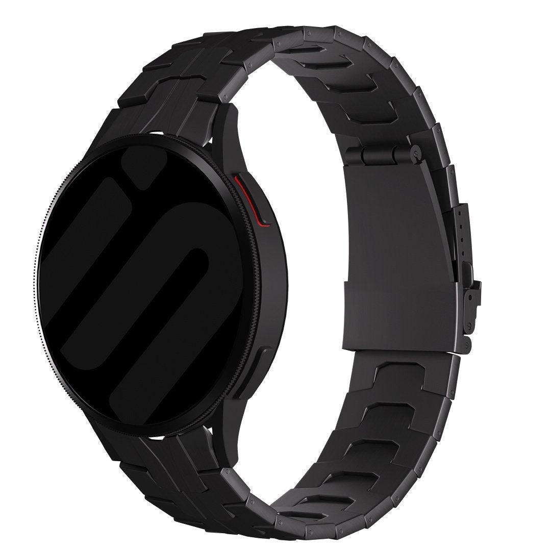 Titanium Iron horlogebandje - 20mm - Zwart