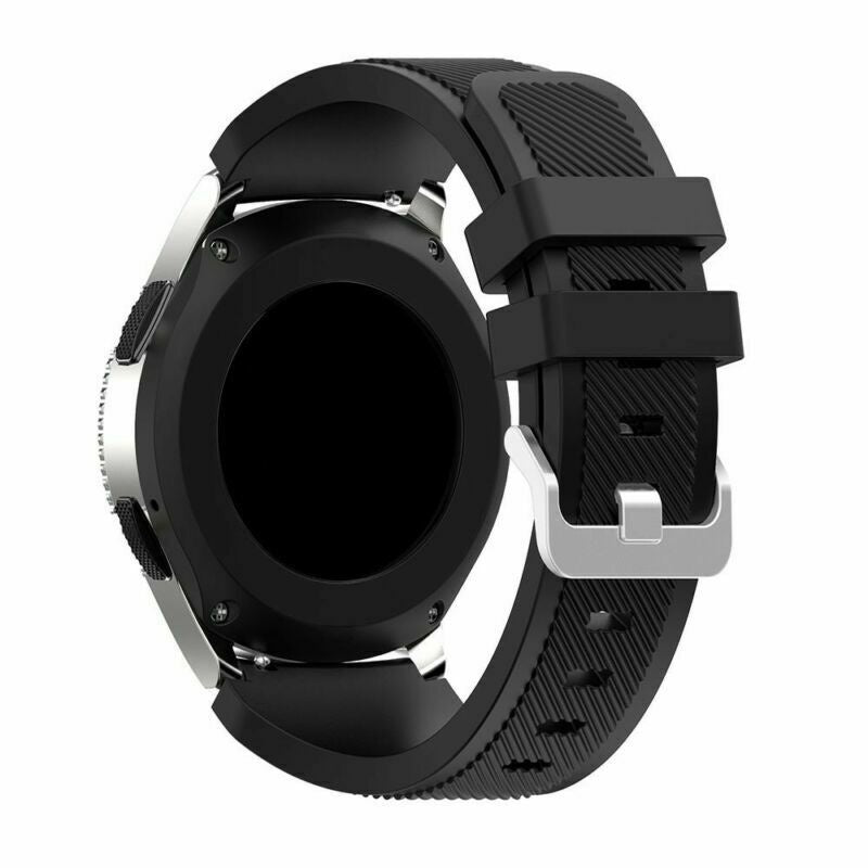 Siliconen horlogebandje - 20mm - Zwart