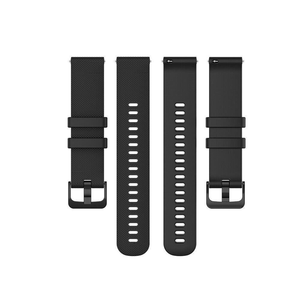 Luxe Siliconen horlogebandje - 20mm - Zwart