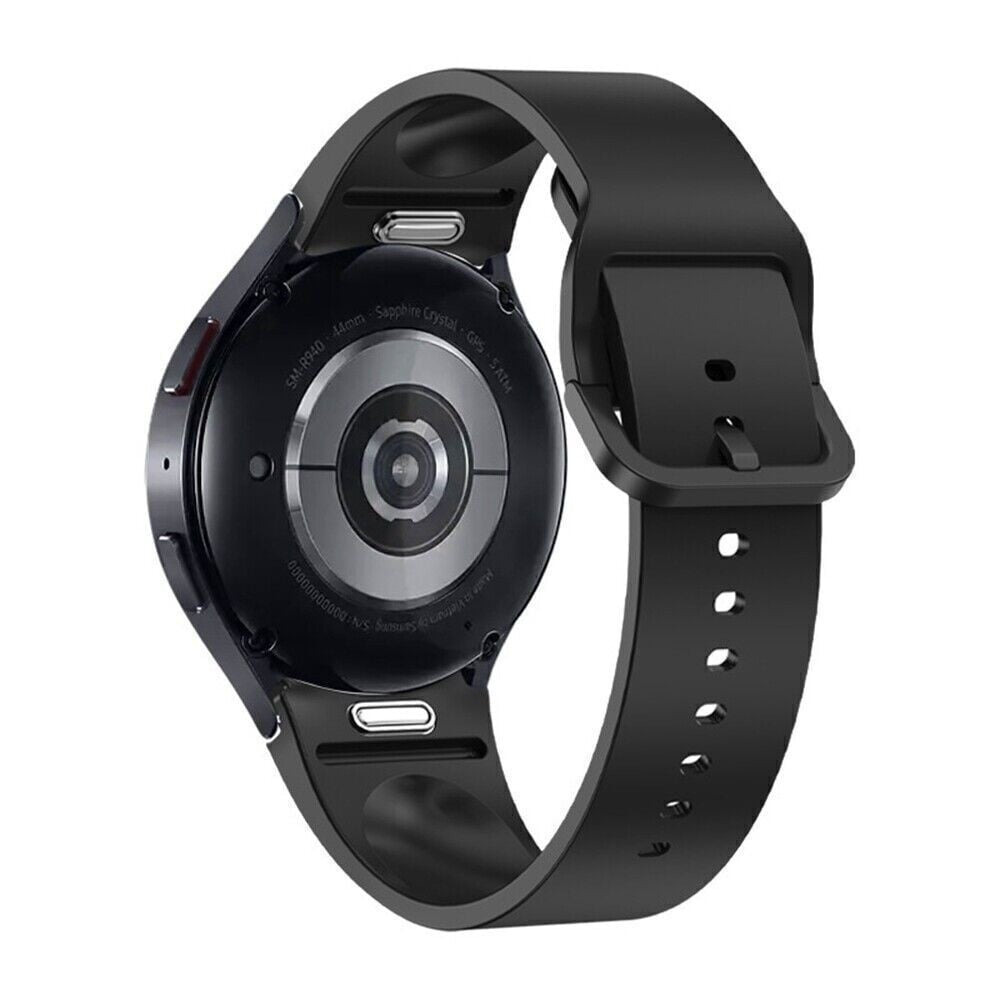 One Push Siliconen horlogebandje - 20mm - Zwart