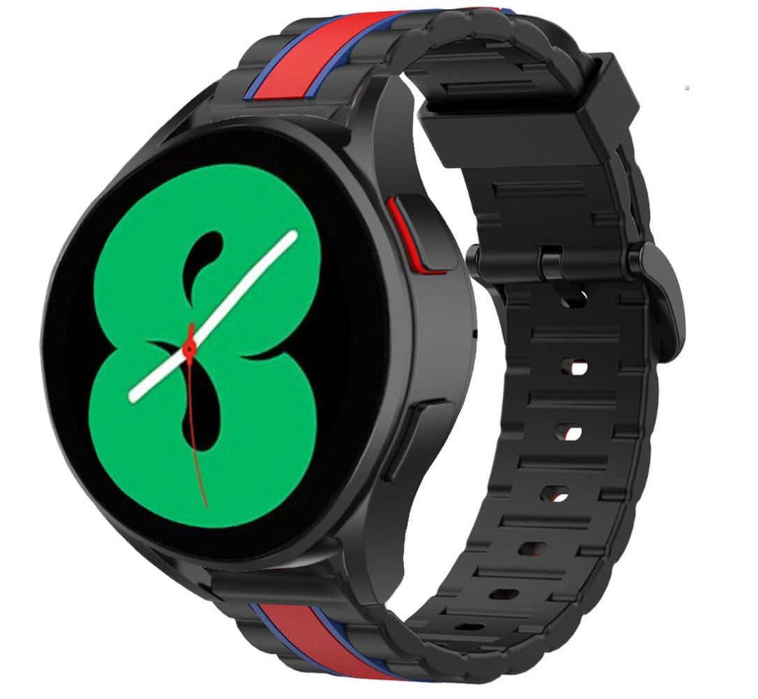 Special Edition horlogebandje - 20mm - Zwart/rood