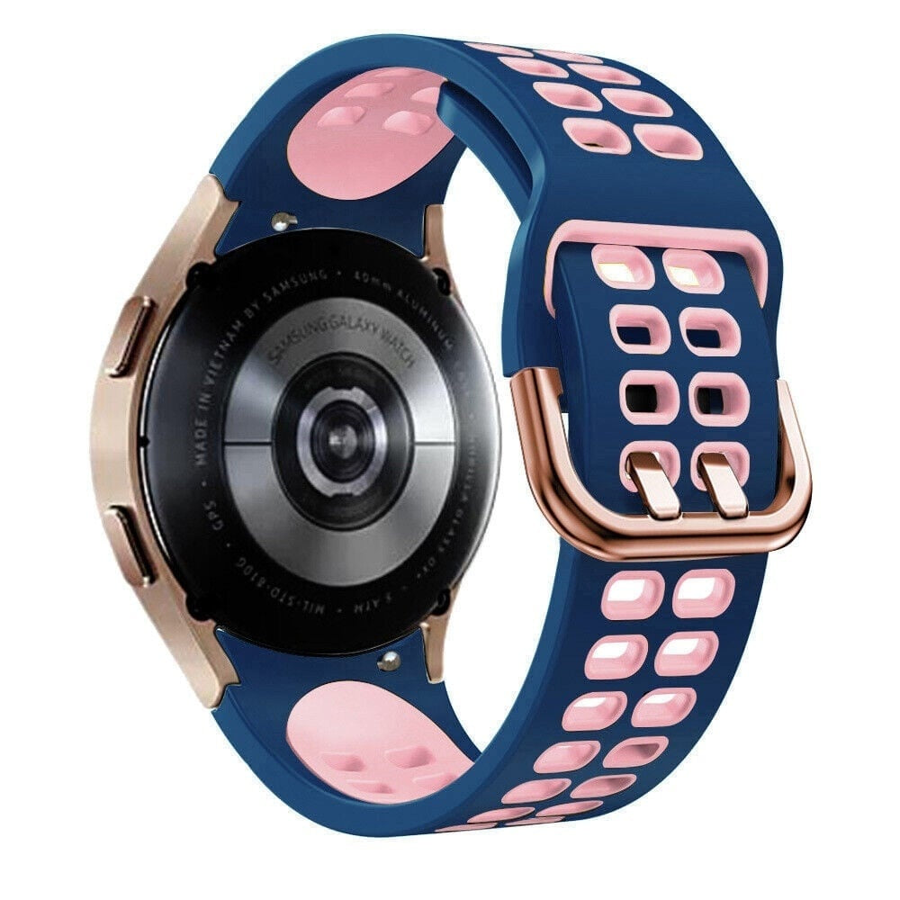 Sport Square horlogebandje - 20mm - Blauw/roze