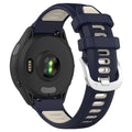 Sport Gesp horlogebandje - 22mm - Donkerblauw/beige