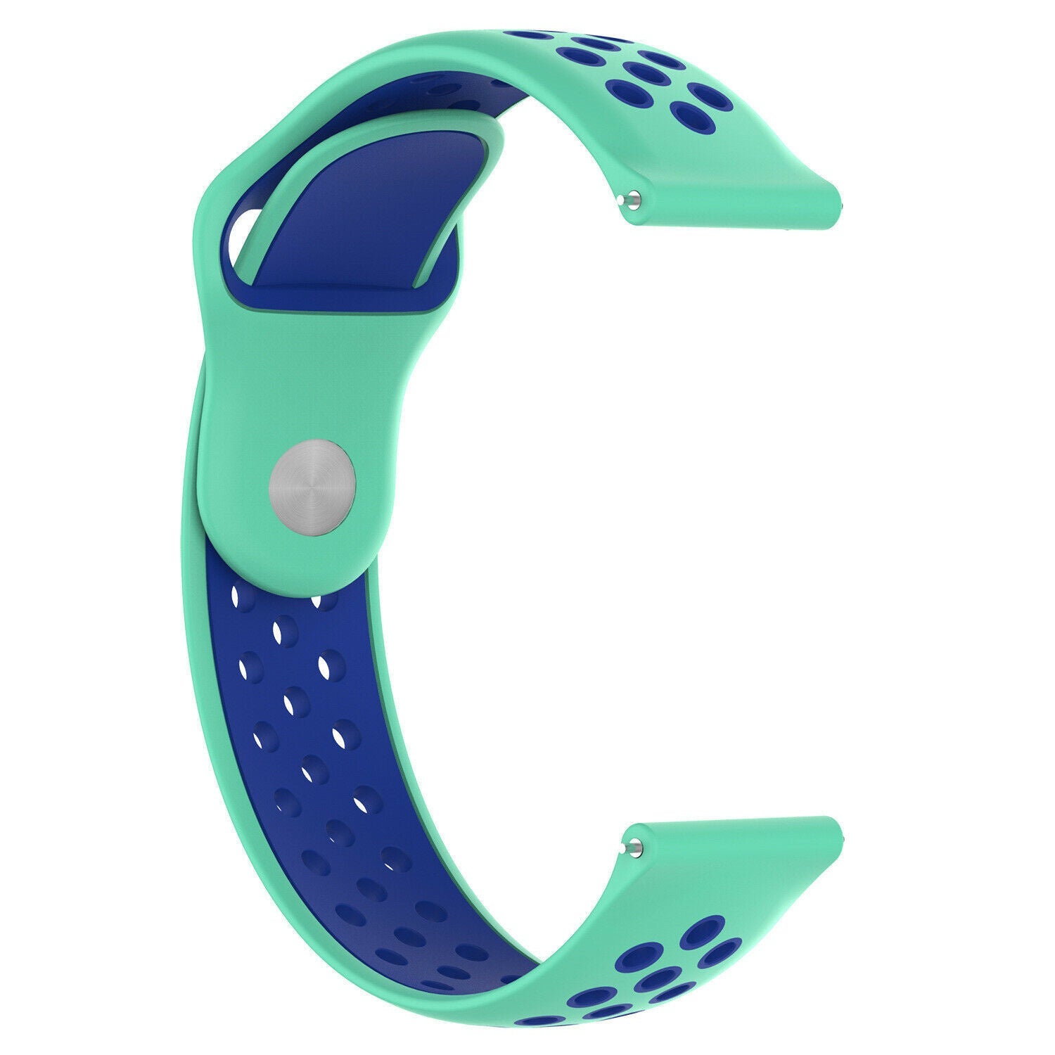 Sport horlogebandje - 20mm - Aqua/blauw