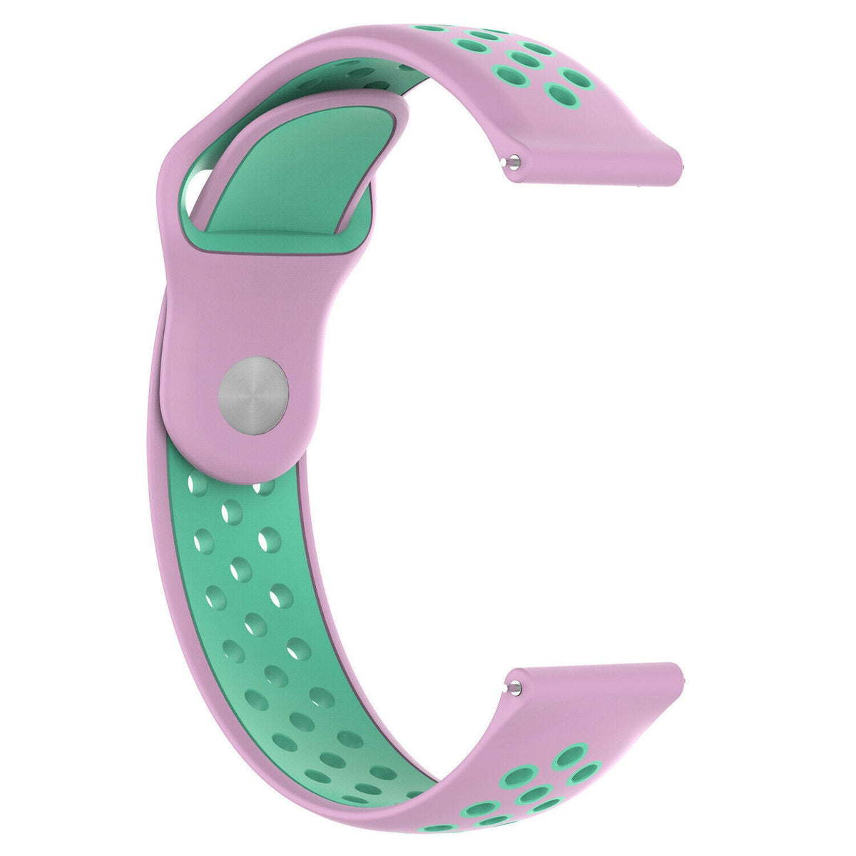Sport horlogebandje - 20mm - Roze/aqua